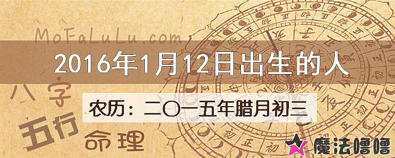 2016年1月12日出生的人