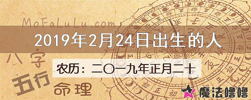 2019年2月24日出生的八字怎么样？