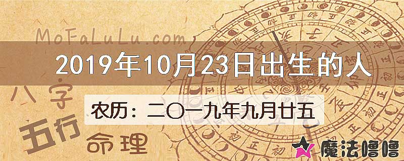 2019年10月23日出生的八字怎么样？