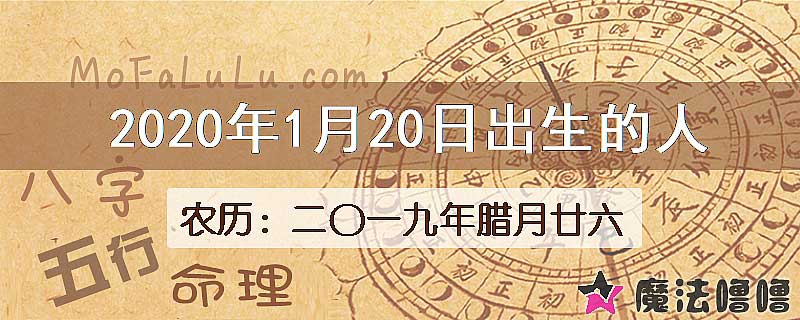 2020年1月20日出生的八字怎么样？