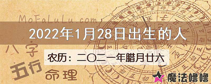 2022年1月28日出生的八字怎么样？