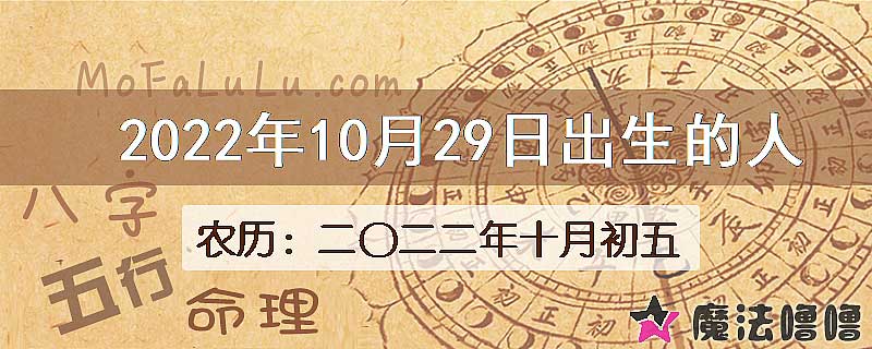 2022年10月29日出生的八字怎么样？