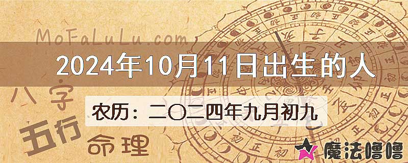 2024年10月11日出生的八字怎么样？