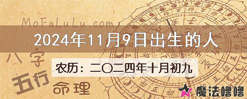 2024年11月9日出生的八字怎么样？