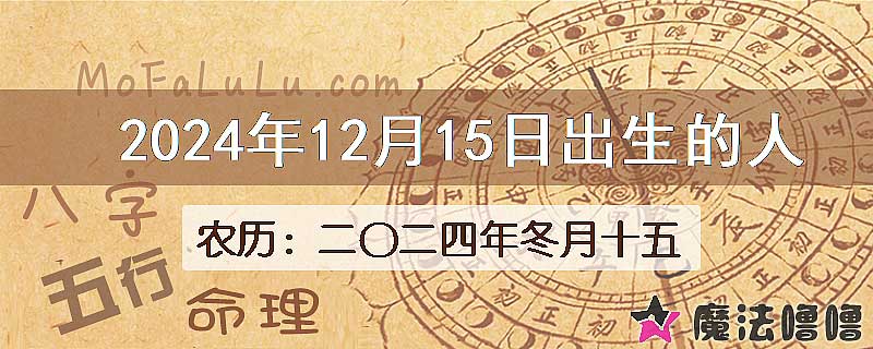 2024年12月15日出生的八字怎么样？